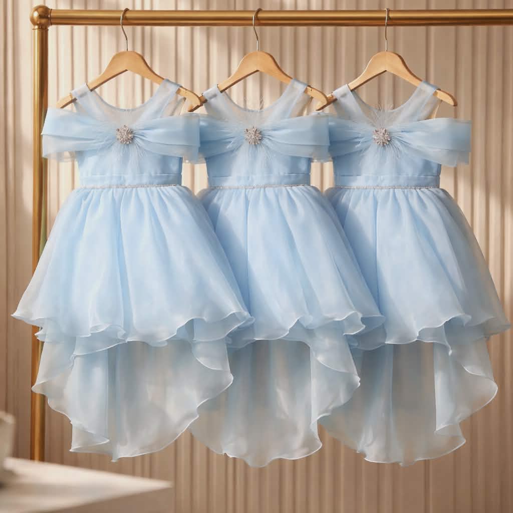 Blue Princess Dress-Elegant Tulle Party Dress