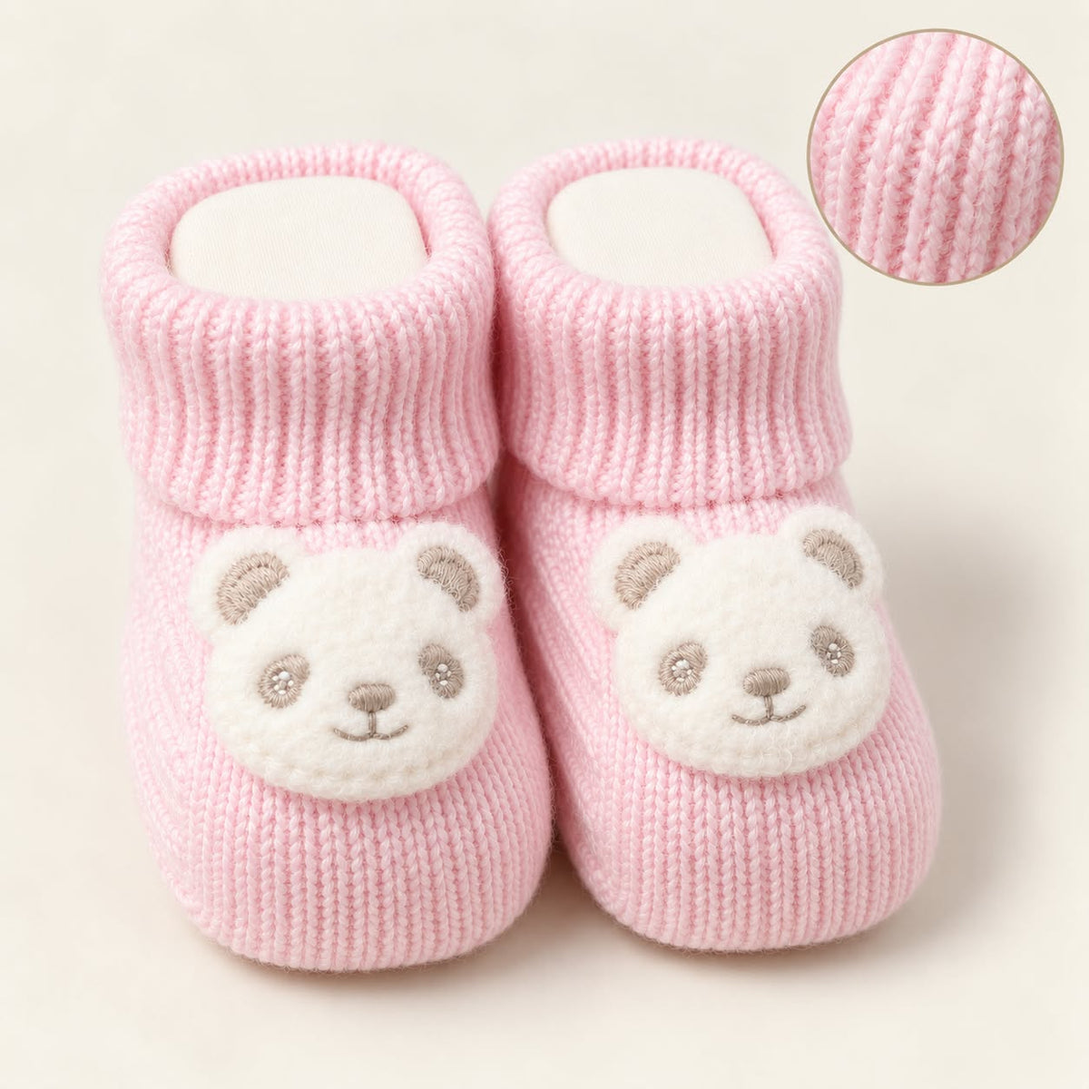 Cosy Knit Baby Booties – Panda & Teddy