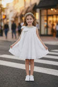 Elegant Party Dress for Girls with Bow Shoulder